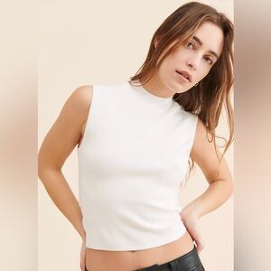 Maeve Tie-Back Sweater Tank White Small